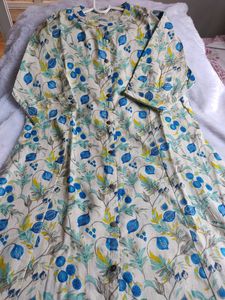 🟢🔵Super Khadi Cotton A Line Kurti💞✨With Pockets