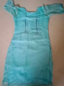 Light Blue Sequence Feeding Kurti