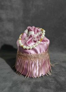 Elegant Pink Beaded Pouch/potli