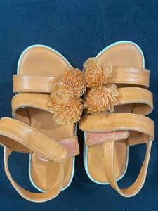 Orange Floral Summer Sandal