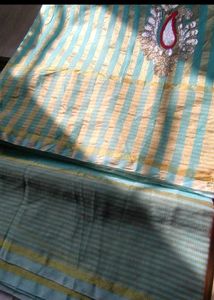 Striped Ethnic lining saree