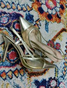 Dual Tone Golden Slingbacks