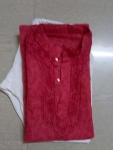 Red Kurta Pajama Set