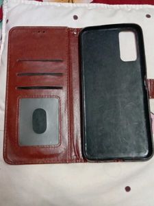 Burgundy Leather Phone Wallet Case