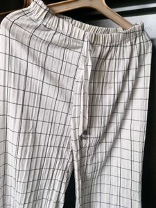 Checkered Wide Leg Pants