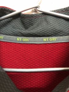 NT.DRI Red Long Sleeve Half Zip T Shirt
