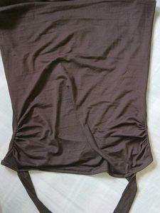 Brown Halter Mini Dress