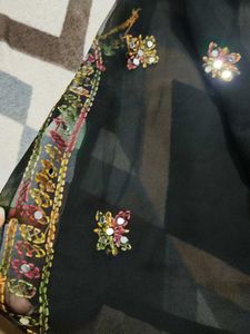 Embroidered Black Kurta