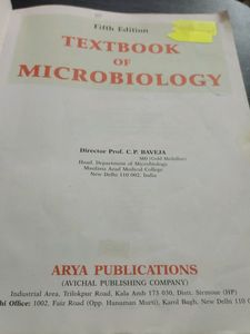 Microbiology textbook 5th edition Dr.C P Baveja