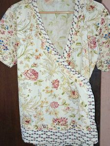 Cotton Top With Light Embroidery