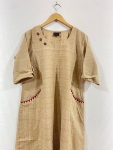 Women Light Brown Kurti