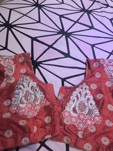 Red Net Saree