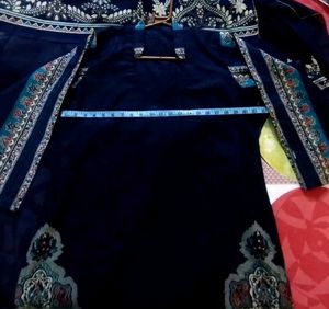 New Navy Blue Kurta Set