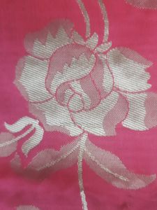 Beautiful Coral Colour Saree With Blouse -new