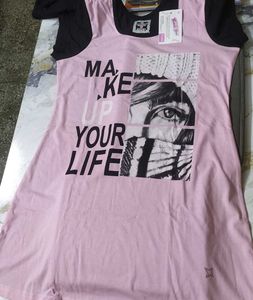 Printed Pink Night Suit