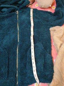 Teal Fleece Zip-Up Hoodie