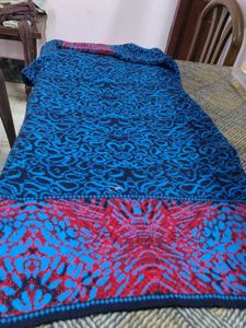 Blue Patterned Knit Top