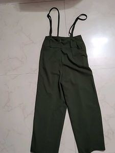 Olive Green Suspender Culottes