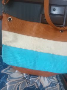Tricolour Hand Bag