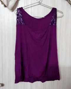 ❗ CLEARANCE ❗ Park Avenue Purple Sequin Top