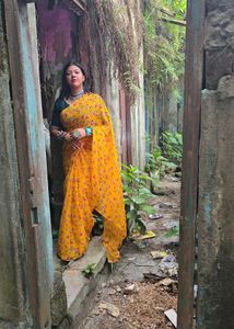 Yellow Floral Saree