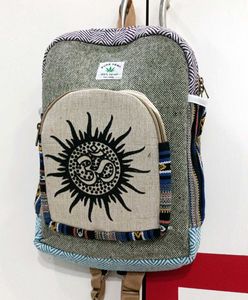 🕉️ Bagpack 100% Natural Hemp Stitched