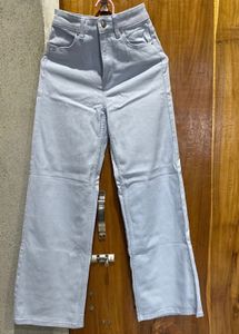 H&m Blue High waist Twill Trouser