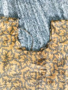 Dress  With Leaf Prints🎊✨