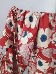 Floral Asymmetric Fashionable Tops