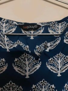 Printed Blue Top