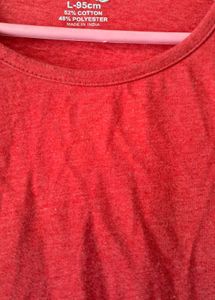Red Top With Multilace On Arms