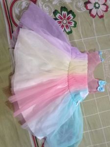Cute Rainbow Tulle Dress