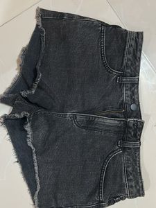 Black Shorts Denim Dark Grey