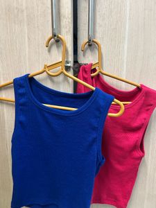 Blue and pink Tank Top