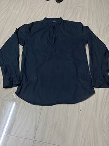 Black Band Collar Shirt