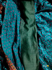 A completely new sea-green saree, With Blouse Piec