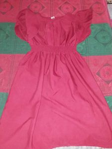 A Mahroon Red Min Dress