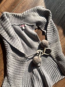 Girls Knit Shrug &amp; Owl Hoodie