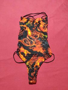 SHEIN Girls Open Back Swimsuit (Size S)