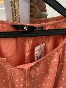 Peach Polka Dot Top