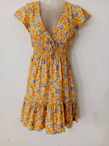 YELLOW FLORAL DRESS