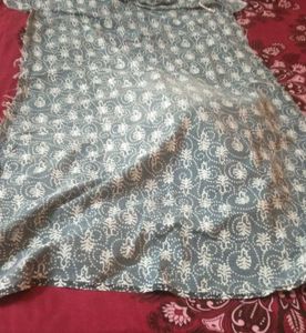 Nighty Grey White Print