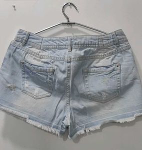 Branded Denim Shorts