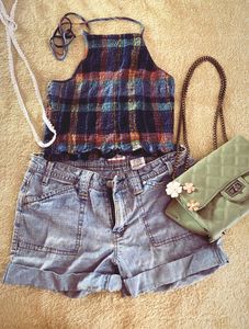 Halter Neck Top With Shorts Set