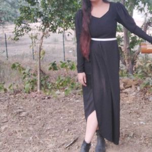 full length black maxi dress
