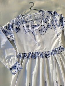 Women White Floral Mini Dress