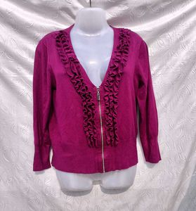 New Ruffle Front Cardigan