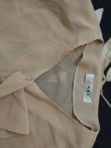 Elegant Beige Ruffle Top
