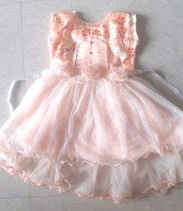 Light Peach Baby Girl Frock