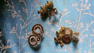 Golden Earrings Combo Of 3